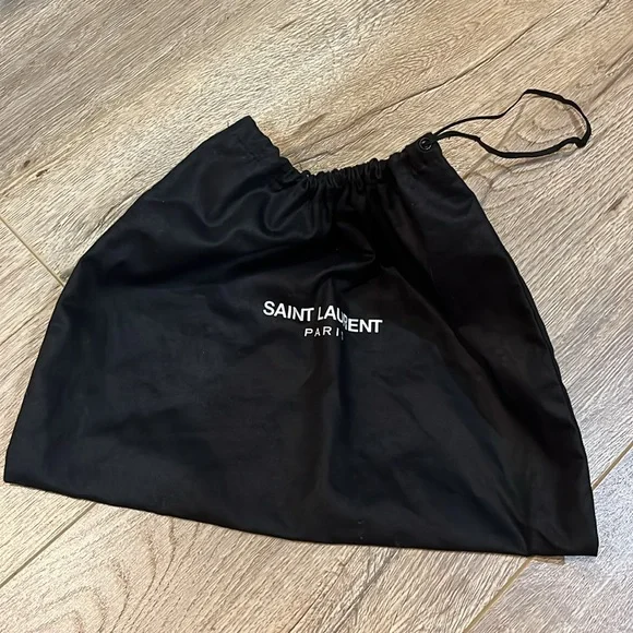 YSL Yves Saint Laurent Classic Black Pouch Dustbag Jewelry Belt Pouch 13X10 - Picture 4 of 6